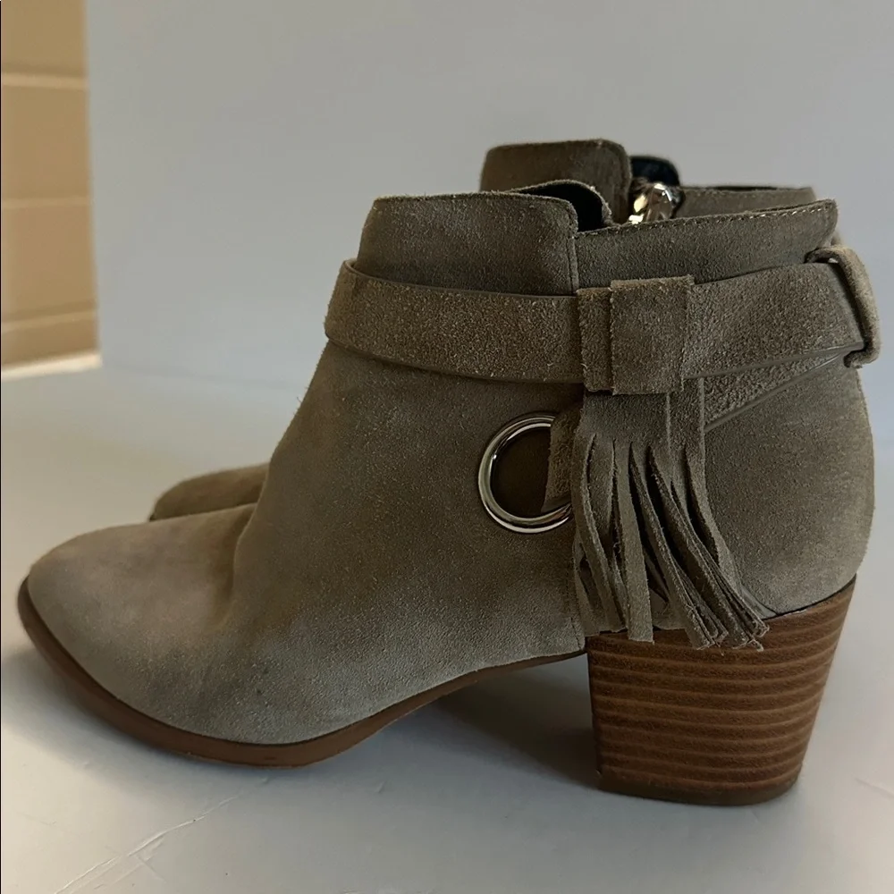 Rebecca Minkoff Taupe Suede Ankle Booties - Picture 4 of 8